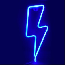 Διακοσμητικό από Neon LED ΑΣΤΡΑΠΗ με μπαταρία (3xAA) ή USB Μπλε IP20 34x2x13cm | Aca Lighting | X04986318